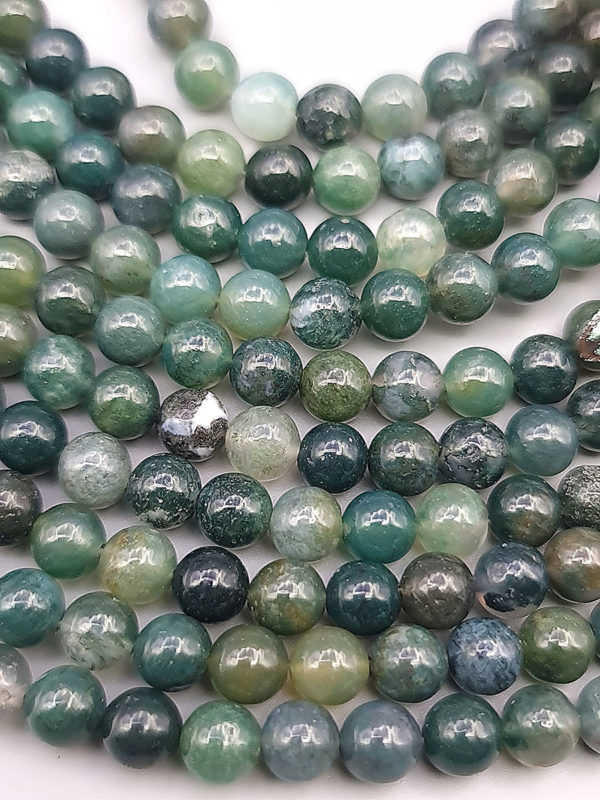 fil perles agate mousse A 6mm