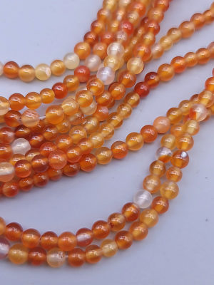 fil perles cornaline 4mm