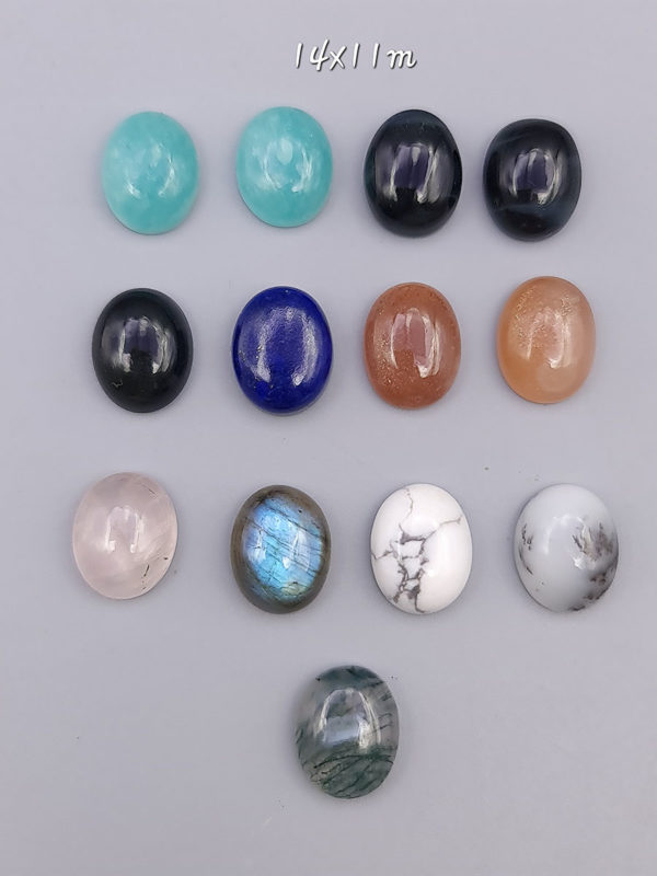 cabochon calibré 14x11mm - Fournisseur perles cabochons pierres naturelles - Morning stone