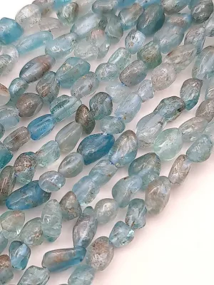 perles apatite claire nuggets 6 - 8mm