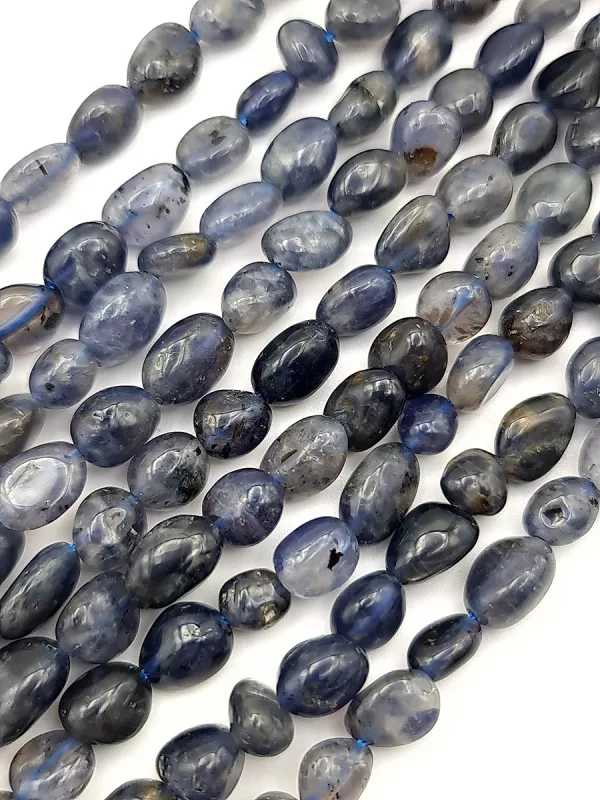 perles iolite nuggets 6 - 8mm