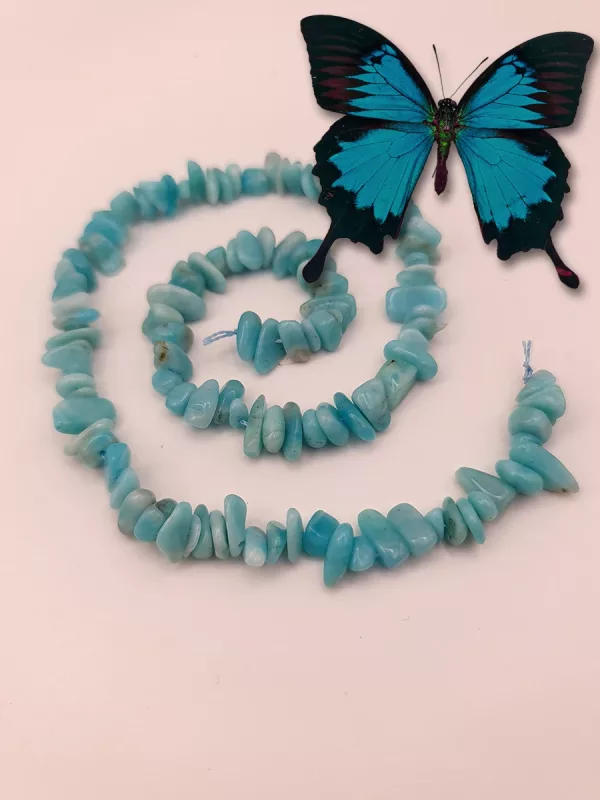 perles amazonite nuggets 6 - 8mm