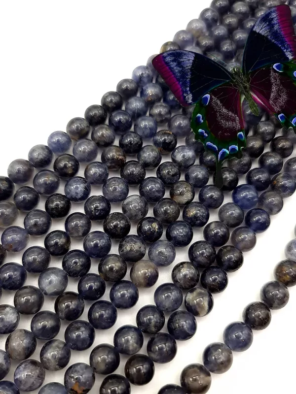 fil perles iolite 6mm