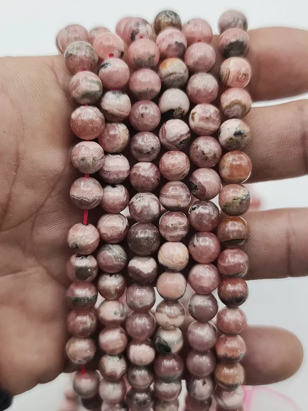 fil perles rhodochrosite 7 / 8mm