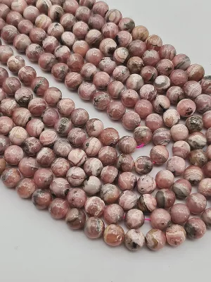 fil perles rhodochrosite 7 / 8mm