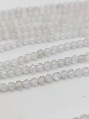 fil perles quartz / cristal de roche 3mm