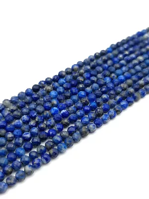 Perles facettés lapis lazuli 3mm