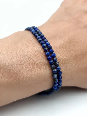 Perles facettés lapis lazuli 3mm