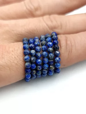 Perles facettés lapis lazuli 3mm