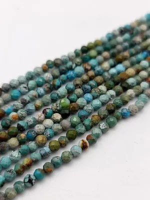 Perles facettés turquoise 3mm