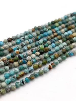 Perles facettés turquoise 3mm