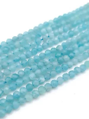 Fil de perles facetté amazonite 3mm