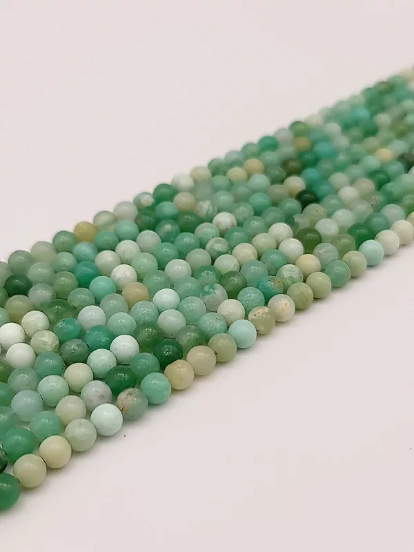 perles chrysoprase AA 4mm - Morning Stone