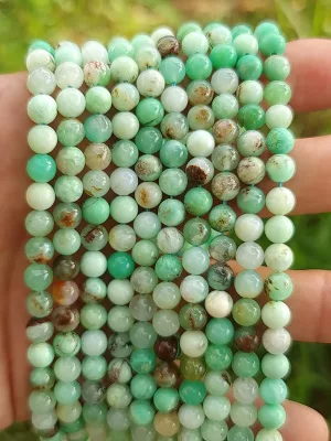 perles chrysoprase A 6mm