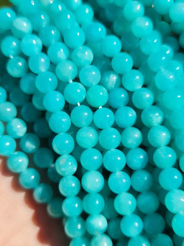 perles amazonite AA 6mm