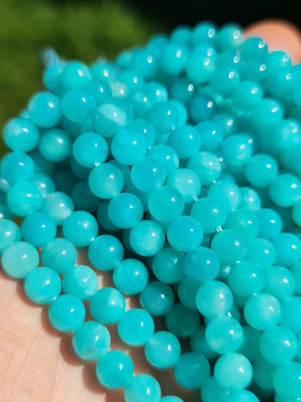 perles amazonite AA 6mm