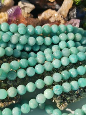 perles amazonite A 8mm