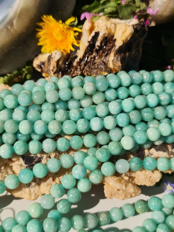 perles amazonite A 8mm