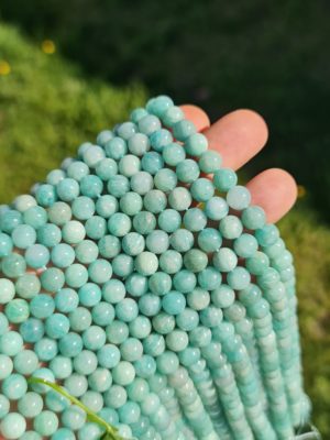 perles amazonite A 8mm