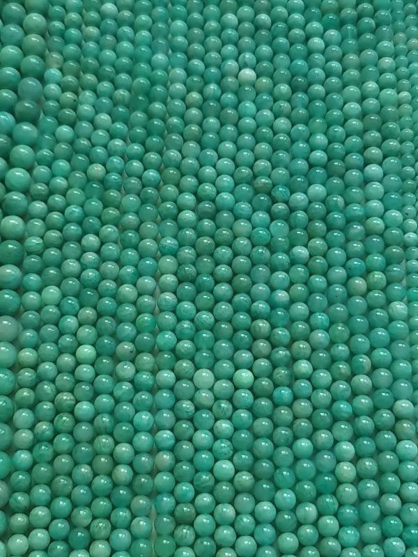 perles amazonite AA 6mm