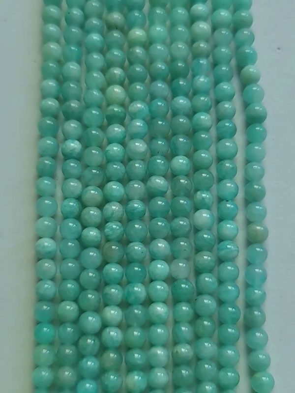 perles amazonite AA 4mm