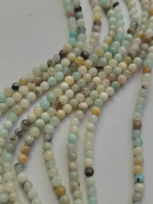 perles amazonite multicolore 4mm