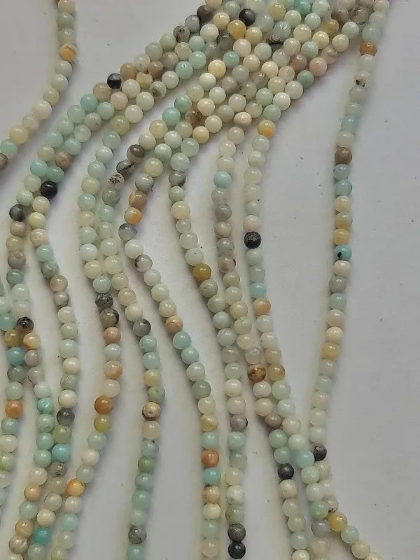 perles amazonite multicolore 4mm