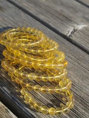 Perles Fluorite jaune AAA 7,5