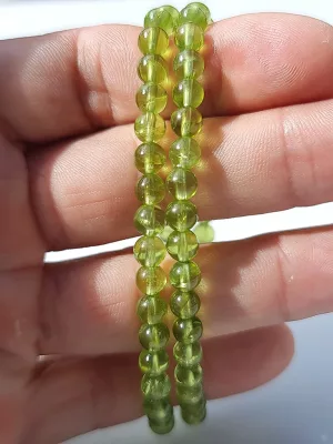 Perles péridot AA 4,5mm