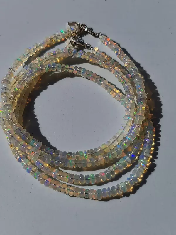 Perles rondelle opale welo 4,5mm
