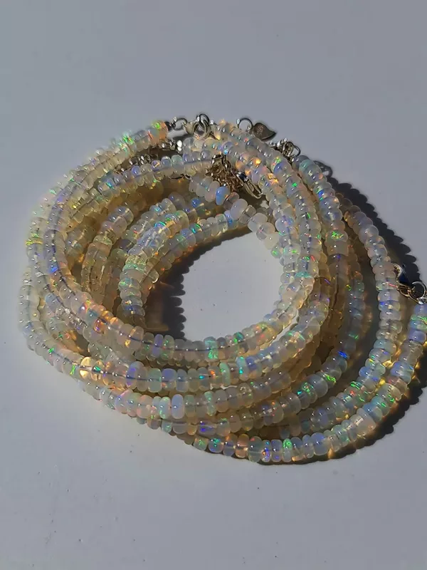 Perles rondelle opale welo 4,5mm