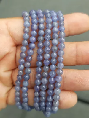 Perles tanzanite A 5mm bracelet