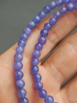 Perles tanzanite AA 5mm fil 45cm