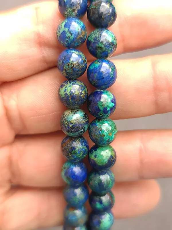 perle azurite malachite 8mm