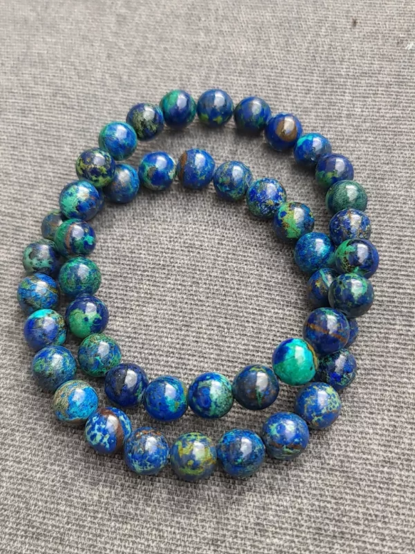 perle azurite malachite 8mm