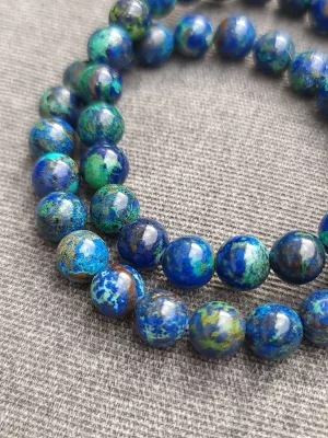 perle azurite malachite 8mm