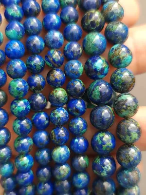 perle azurite malachite 8mm