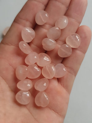 coeur quartz rose percé