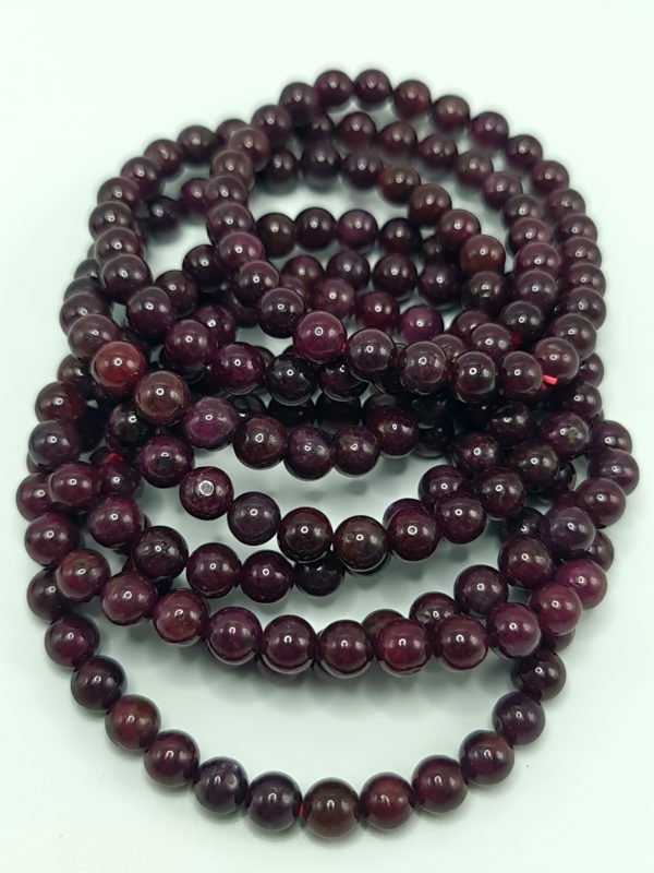 Perles rubis AA 6,5mm