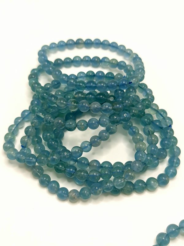 perles fluorite bleu AA 6/6,5mm