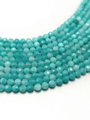 perles facetté amazonite 4mm