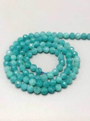 perles facetté amazonite 4mm