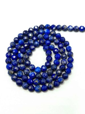 Perles facettés lapis lazuli 4mm