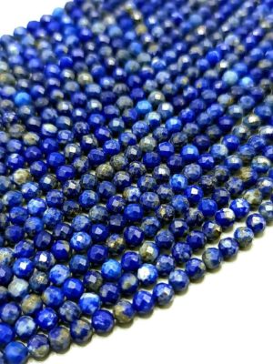 Perles facettés lapis lazuli 4mm