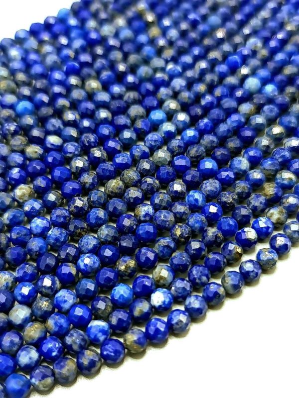 Perles facettés lapis lazuli 4mm