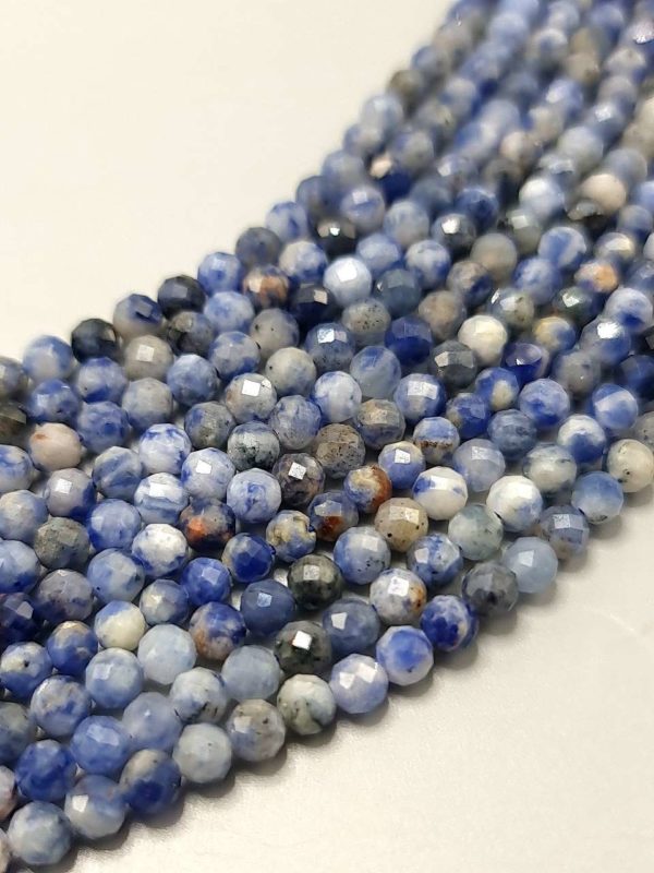 Perles facettées sodalite 4mm