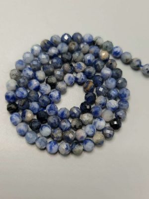 Perles facettées sodalite 4mm