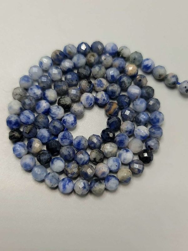 Perles facettées sodalite 4mm