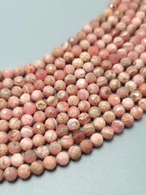 Perles facettées rhodochrosite A 4mm