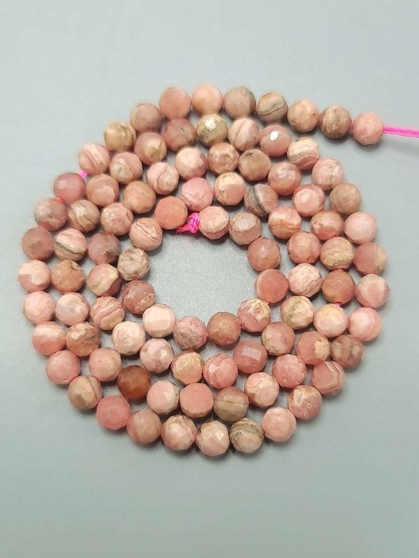 Perles facettées rhodochrosite A 4mm